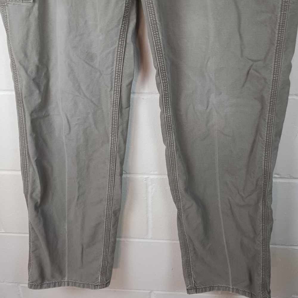 Carhartt Pants Mens 36x36 Gray B151 Canvas‎ Work Dungaree Loose Original Fit - Picture 3 of 6